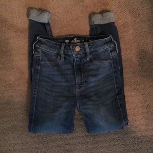 Hollister high rise cropped jeans